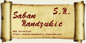 Šaban Mandžukić vizit kartica